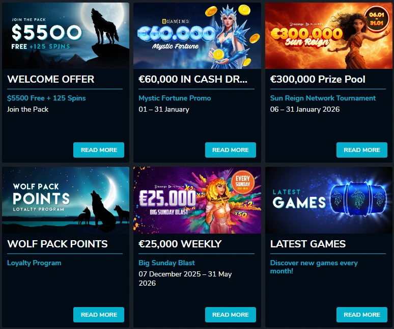 Software Providers Powering Wolf Winner Casino